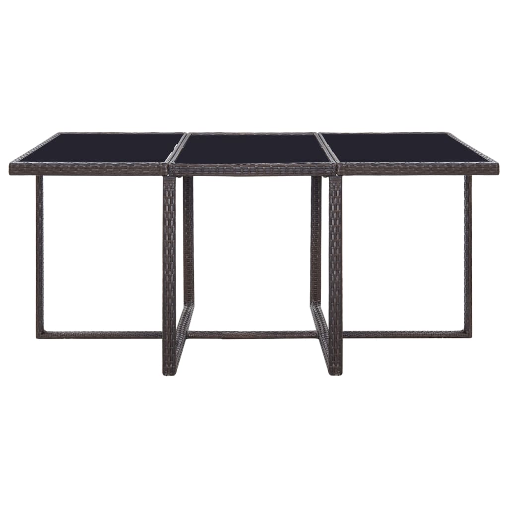 1 Tuinset Met Kussens Poly Rattan