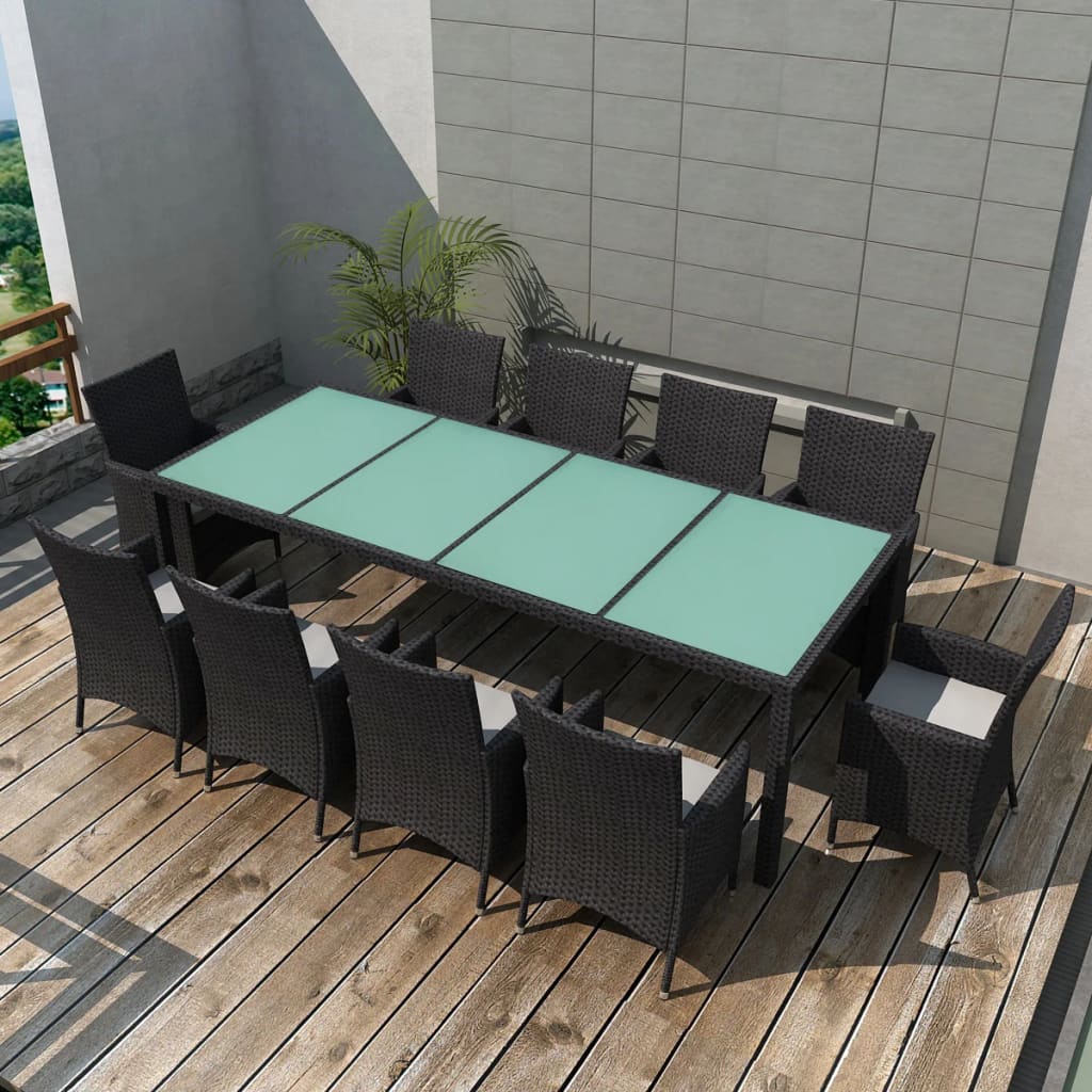 7-Delige Tuinset Met Kussens Poly Rattan