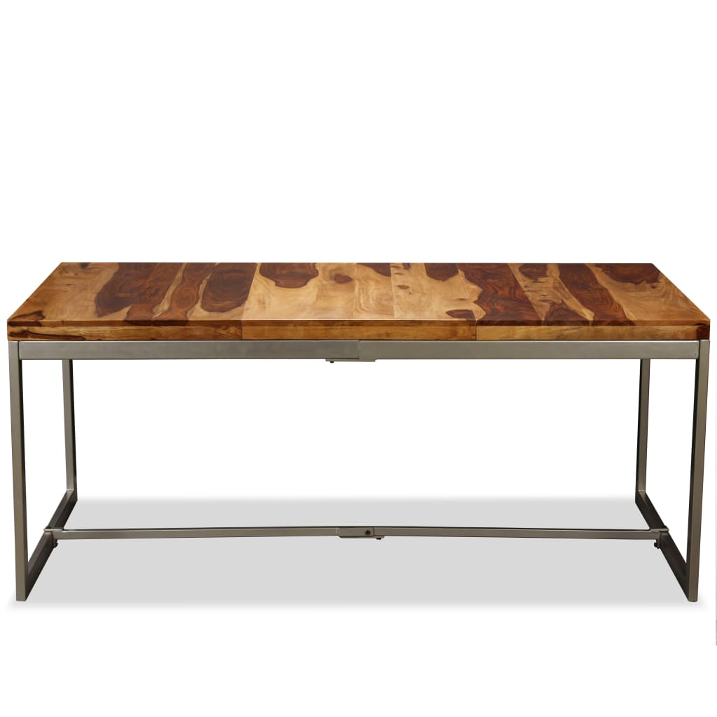Eettafel 180 Cm Massief Acaciahout En Staal