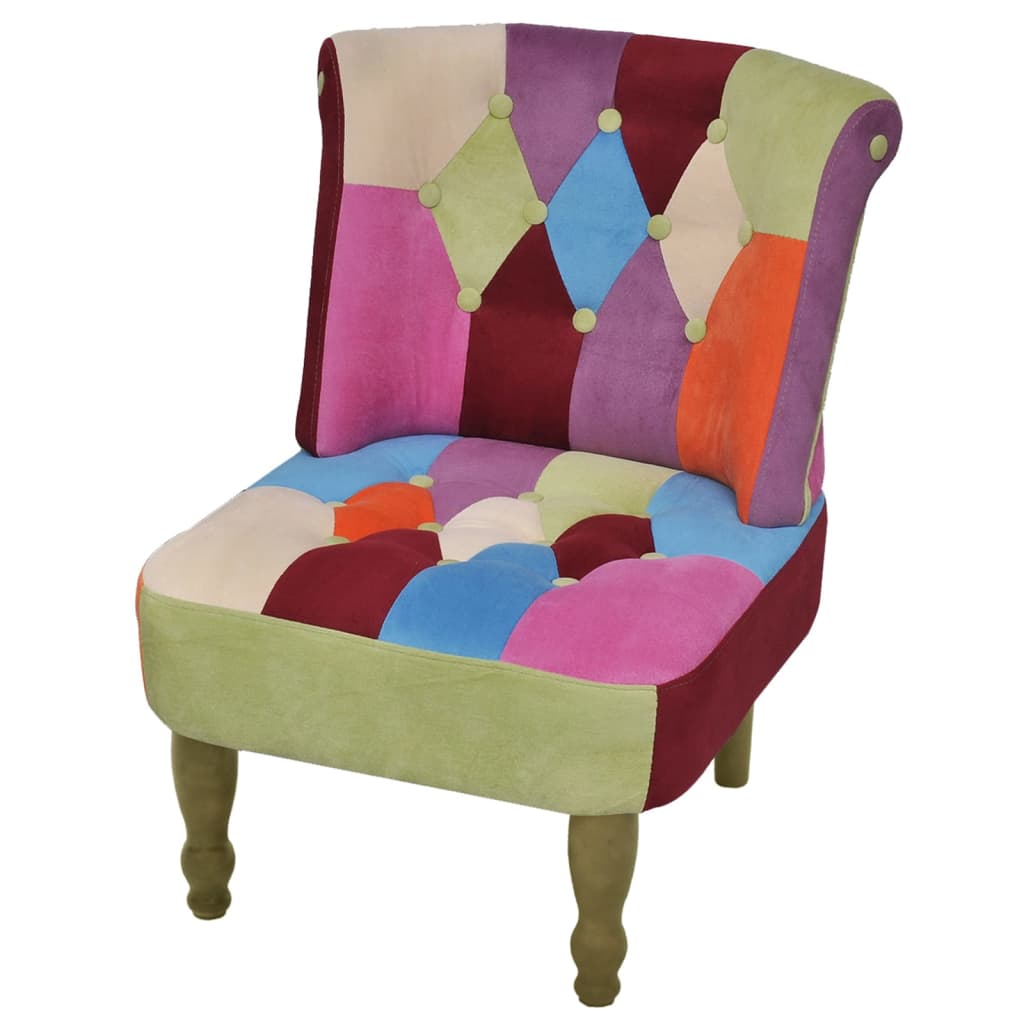 Franse Stoelen Met Patchwork Ontwerp Stof