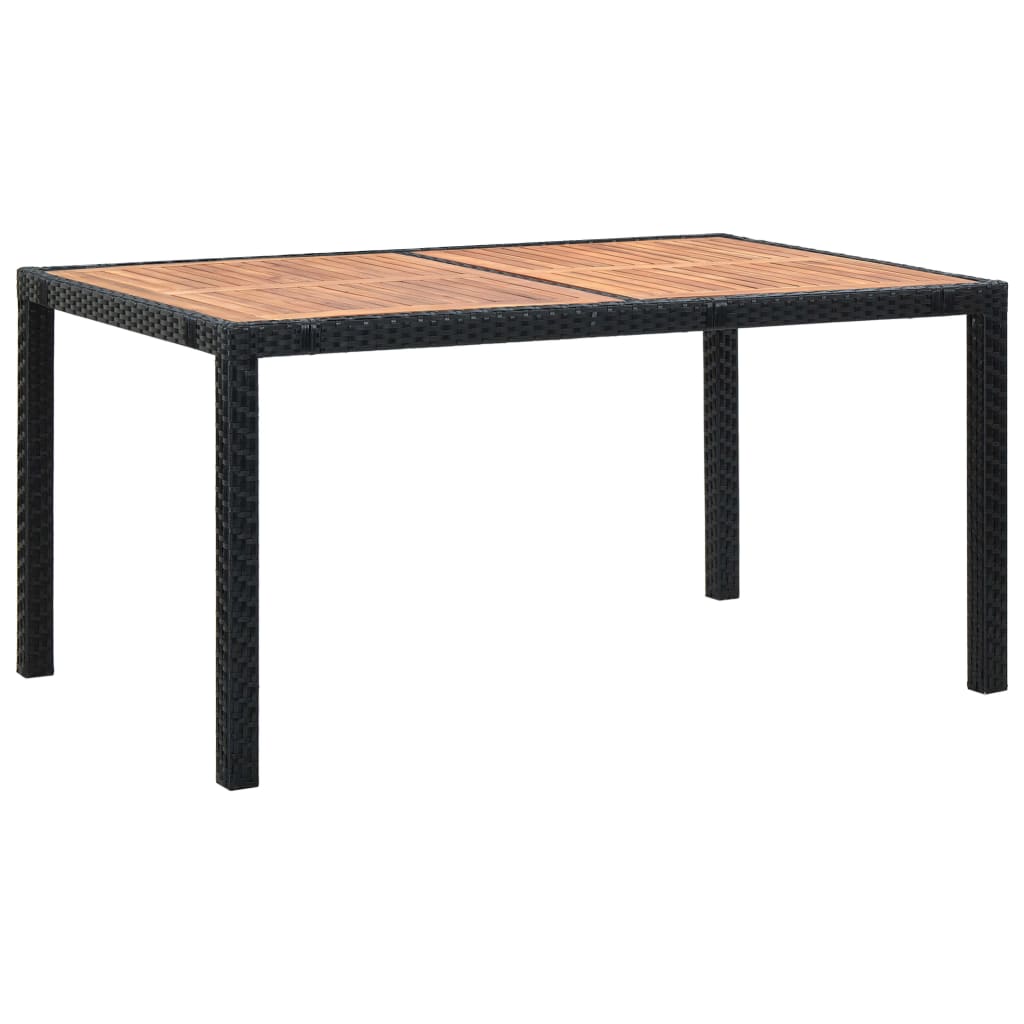 7-Delige Tuinset Poly Rattan Acaciahout