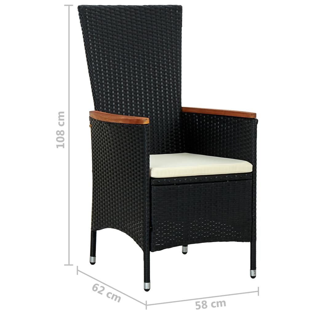 7-Delige Tuinset Poly Rattan Acaciahout