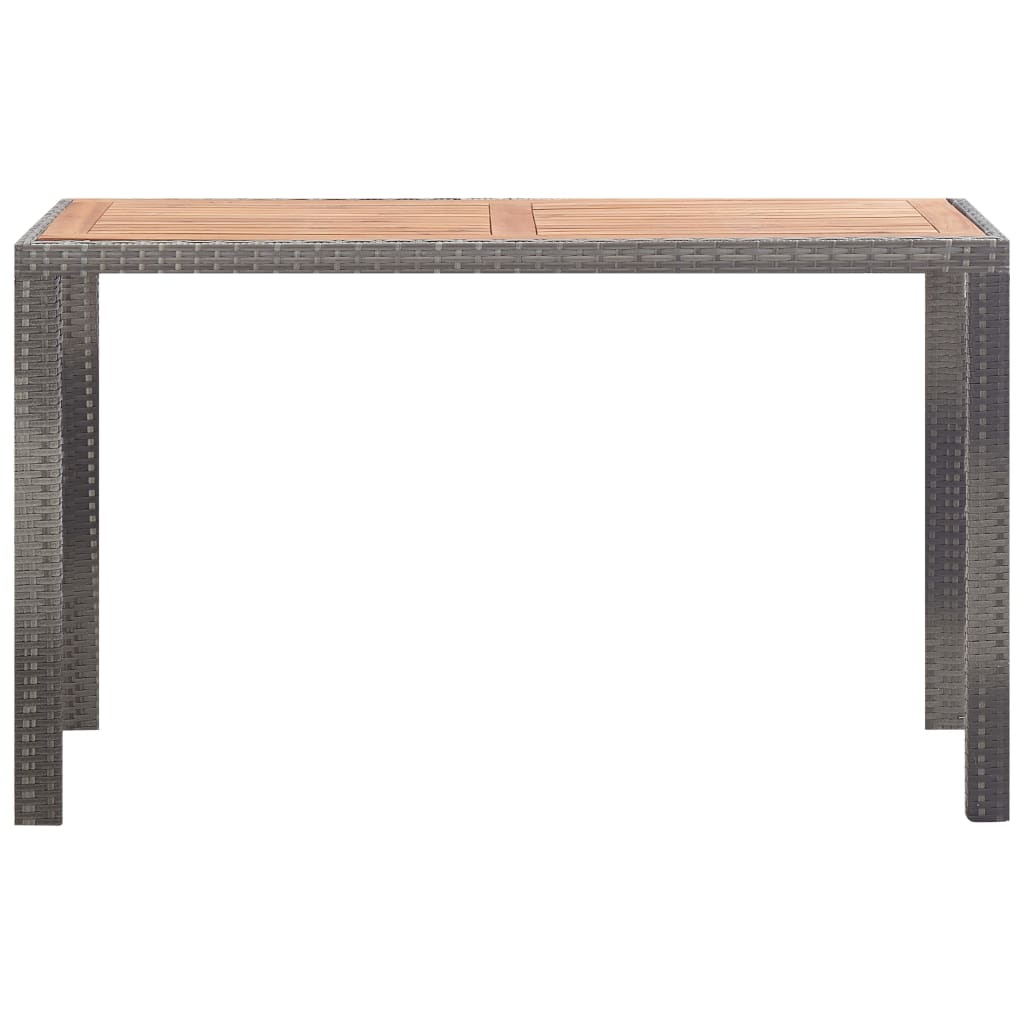 5-Delige Tuinset Poly Rattan En Acaciahout Antraciet
