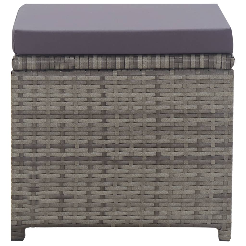 5-Delige Tuinset Poly Rattan En Acaciahout Antraciet
