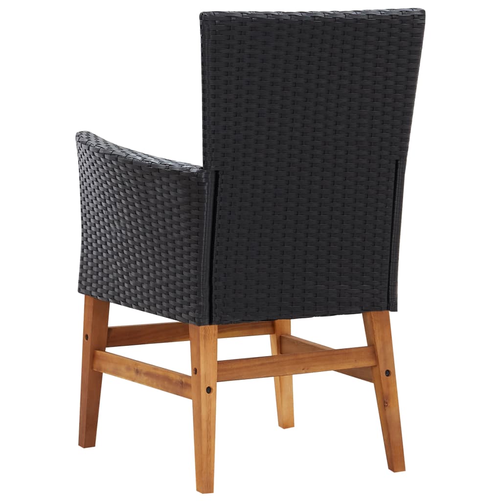 7-Delige Tuinset Poly Rattan En Acaciahout