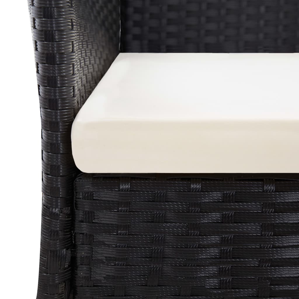 7-Delige Tuinset Poly Rattan En Acaciahout