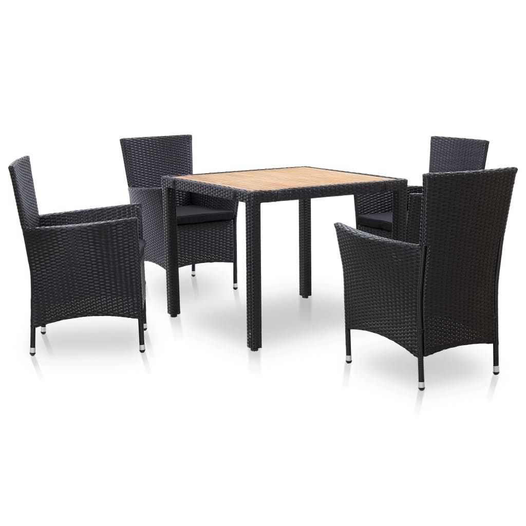 7-Delige Tuinset Met Kussens Poly Rattan