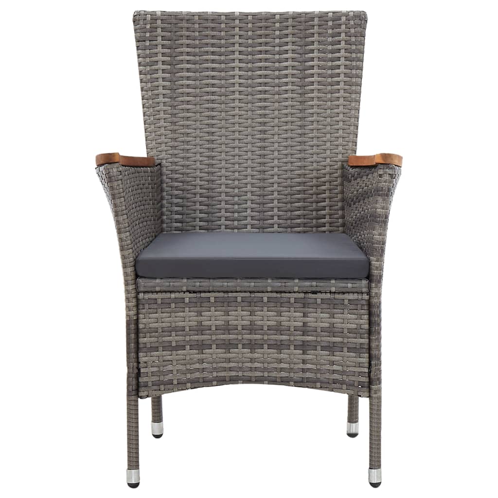 5-Delige Tuinset Met Kussens Poly Rattan