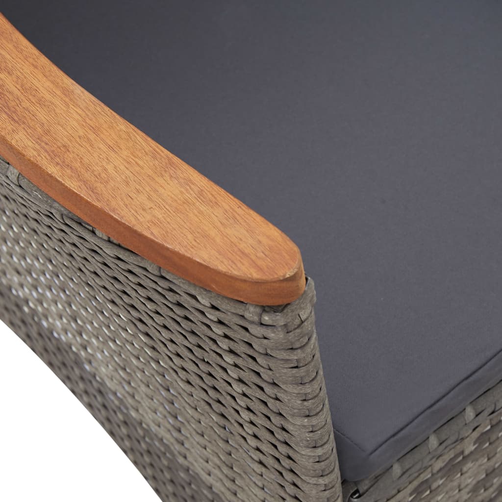 5-Delige Tuinset Met Kussens Poly Rattan