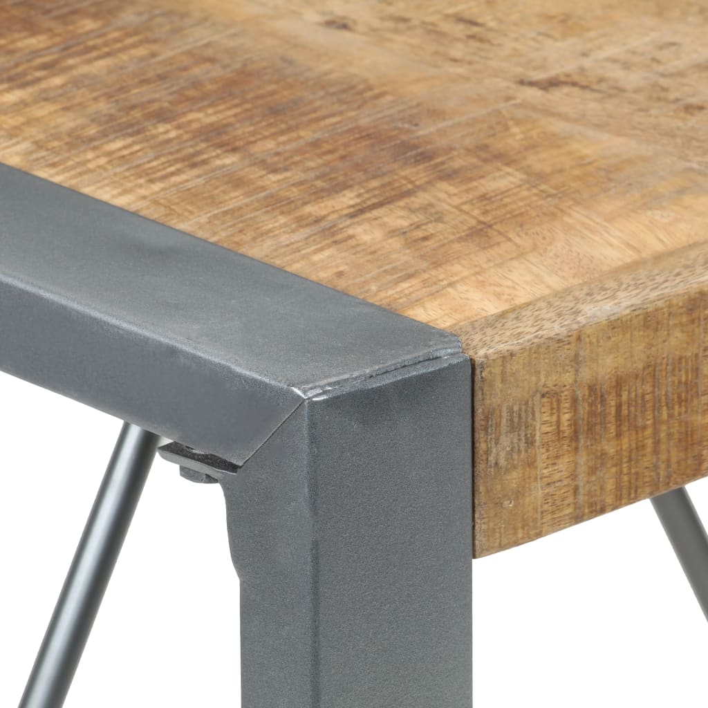Eettafel Ruw Mangohout Grijs