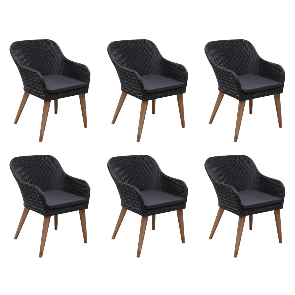 7-Delige Tuinset Met Kussens Poly Rattan