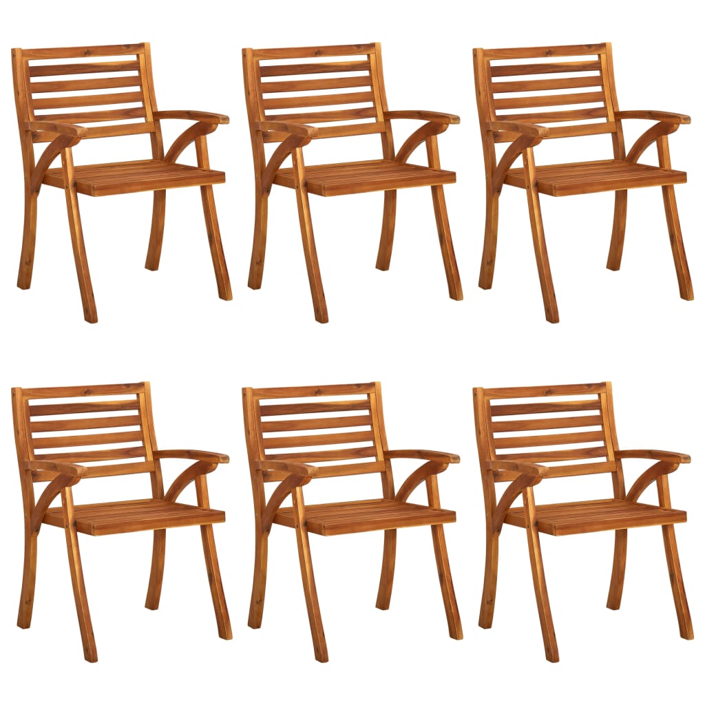 7-Delige Tuinset 150X90 Cm Massief Acaciahout