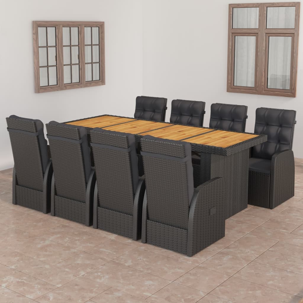 7-Delige Tuinset Met Kussens Poly Rattan