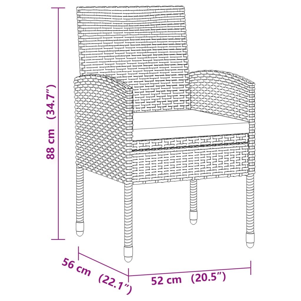 9-Delige Tuinset Poly Rattan