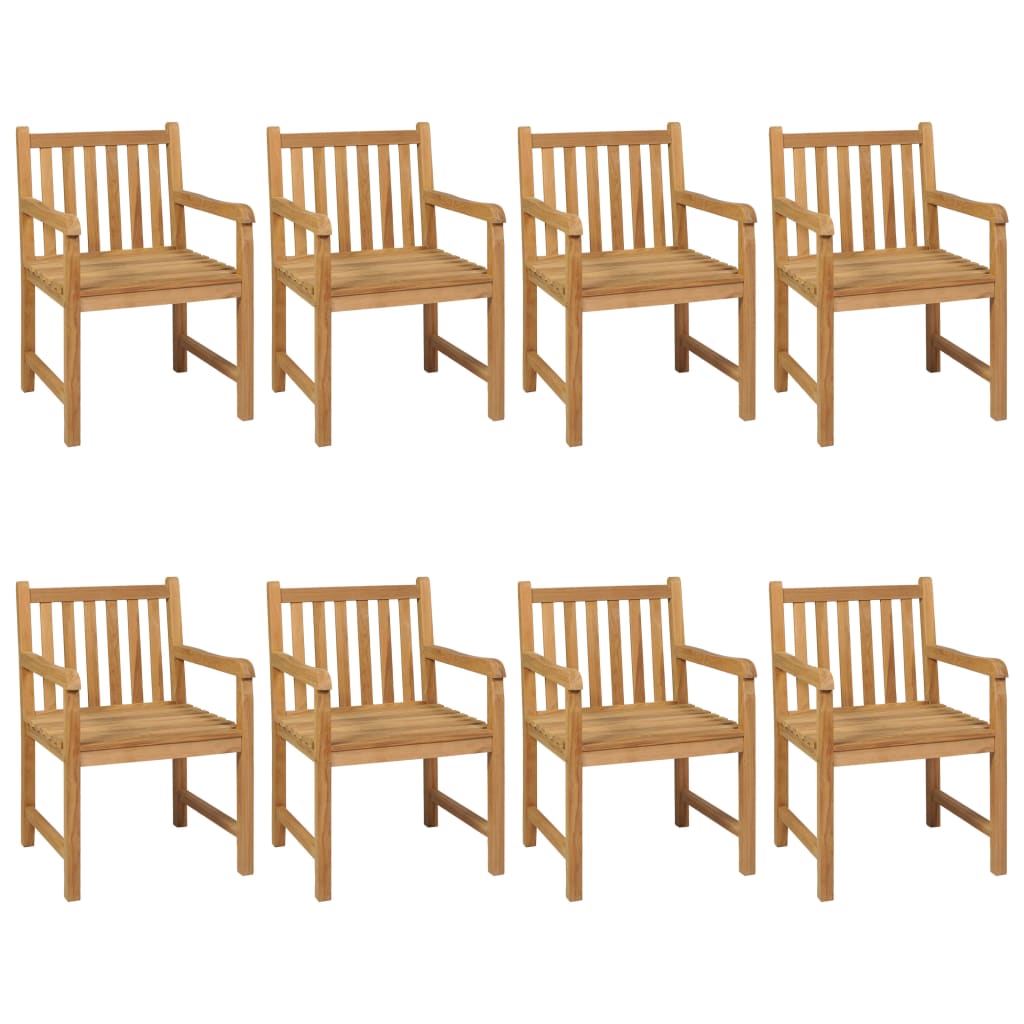 9-Delige Tuinset 200X100 Cm Massief Teakhout