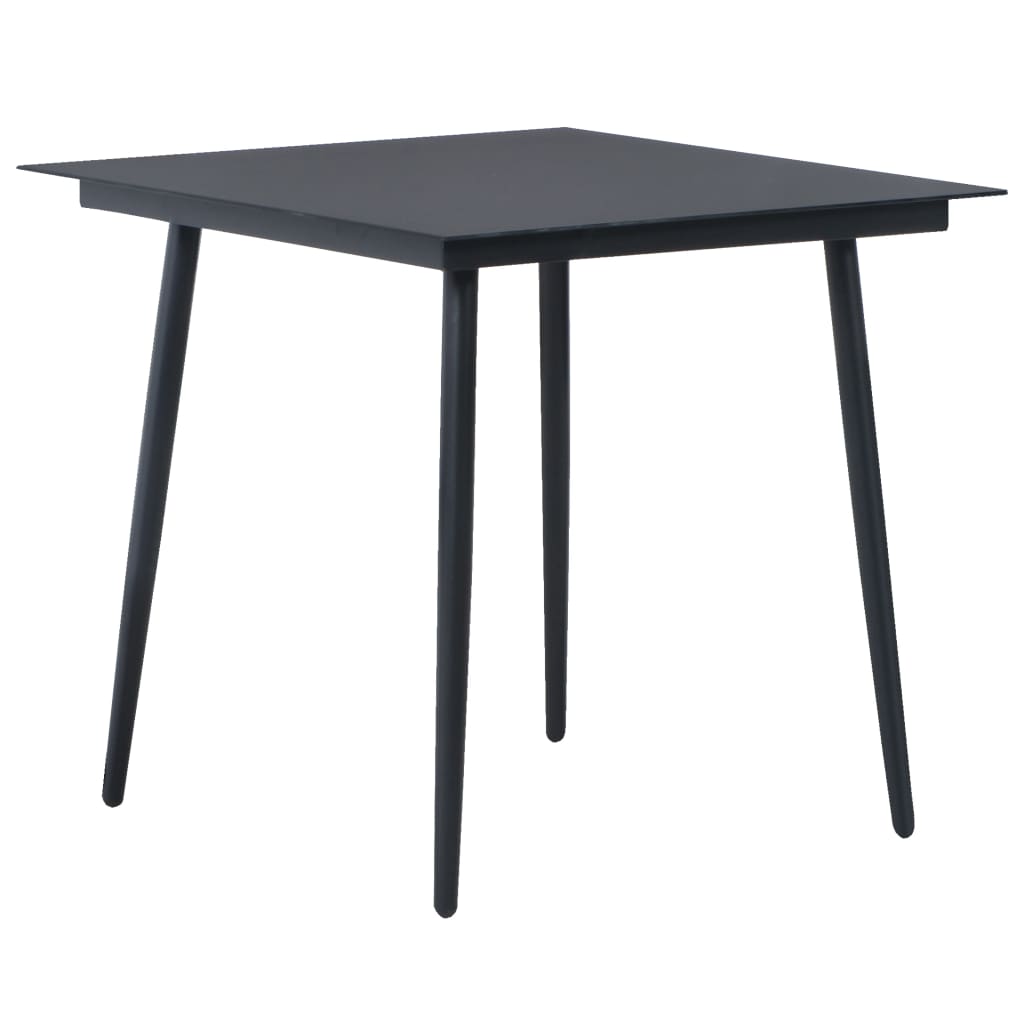 5-Delige Tuinset Pvc-Rattan Zwart