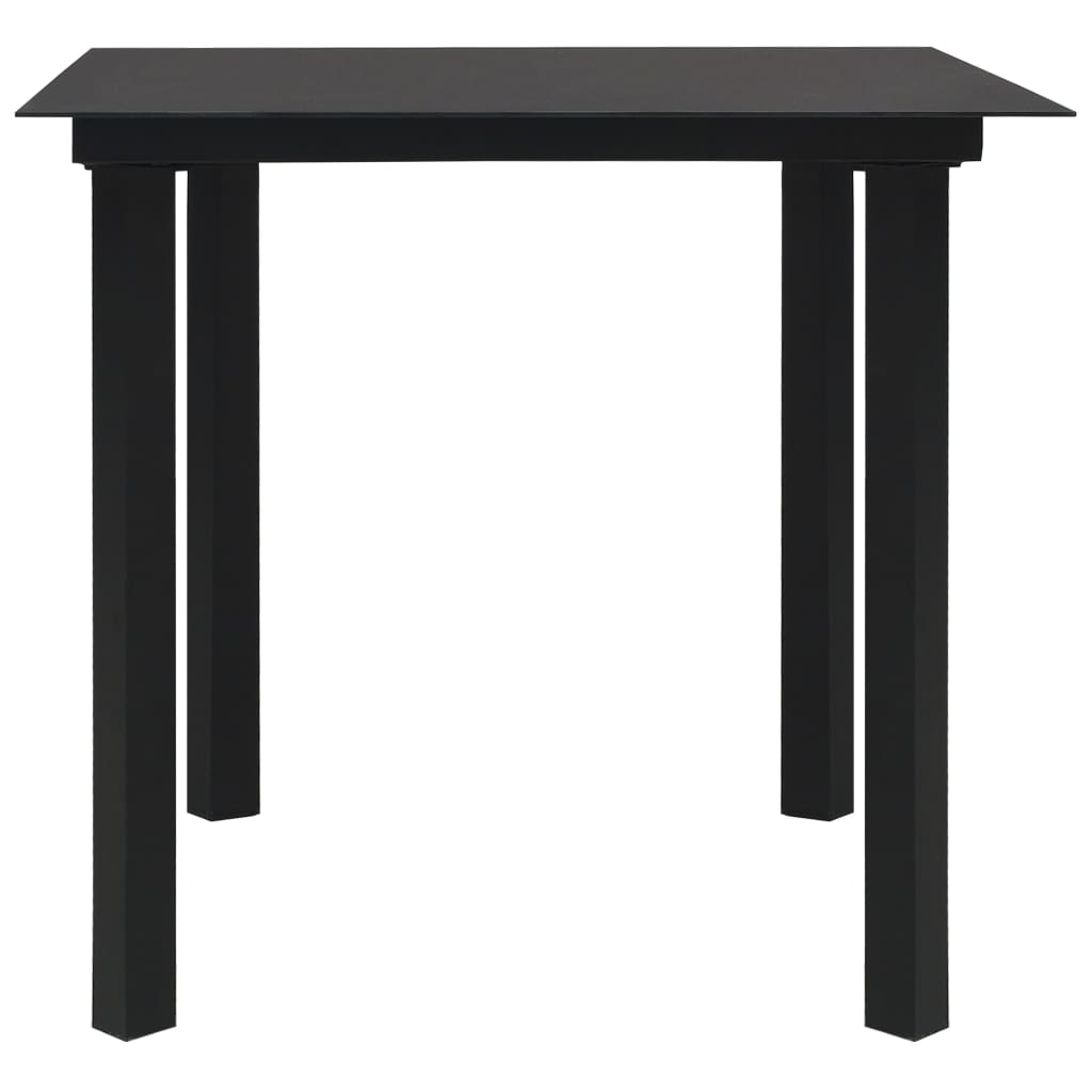 3-Delige Tuinset Pvc-Rattan Zwart