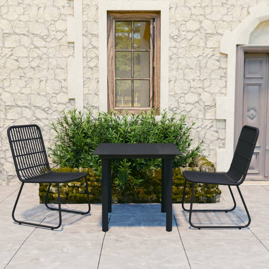5-Delige Tuinset Poly Rattan En Glas