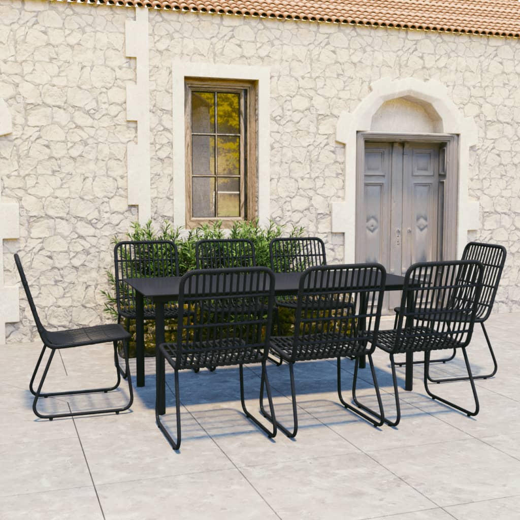 5-Delige Tuinset Poly Rattan En Glas