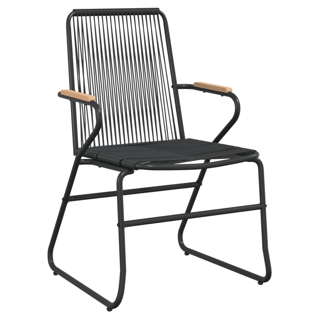 7-Delige Tuinset Pvc-Rattan Zwart