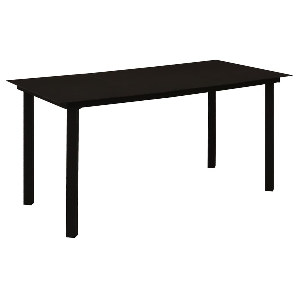 7-Delige Tuinset Pvc-Rattan Zwart