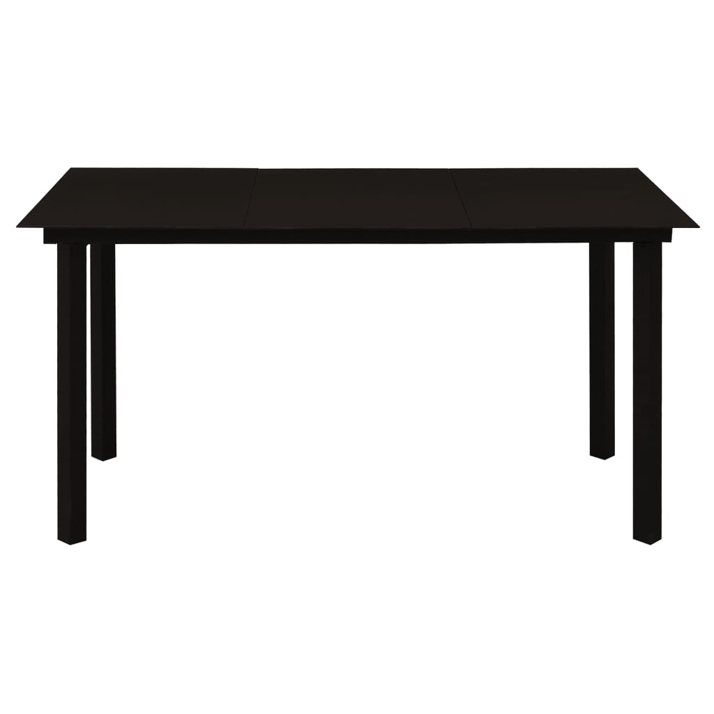 7-Delige Tuinset Pvc-Rattan Zwart