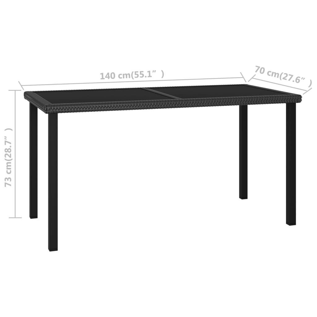 7-Delige Tuinset Poly Rattan
