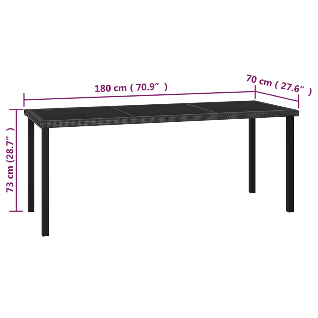 7-Delige Tuinset Poly Rattan