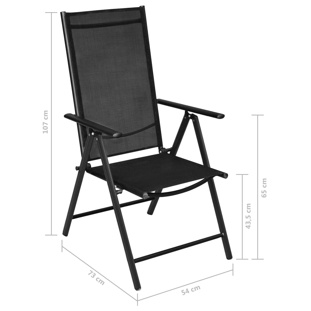 5-Delige Tuinset Aluminium Kleurig En Zwart