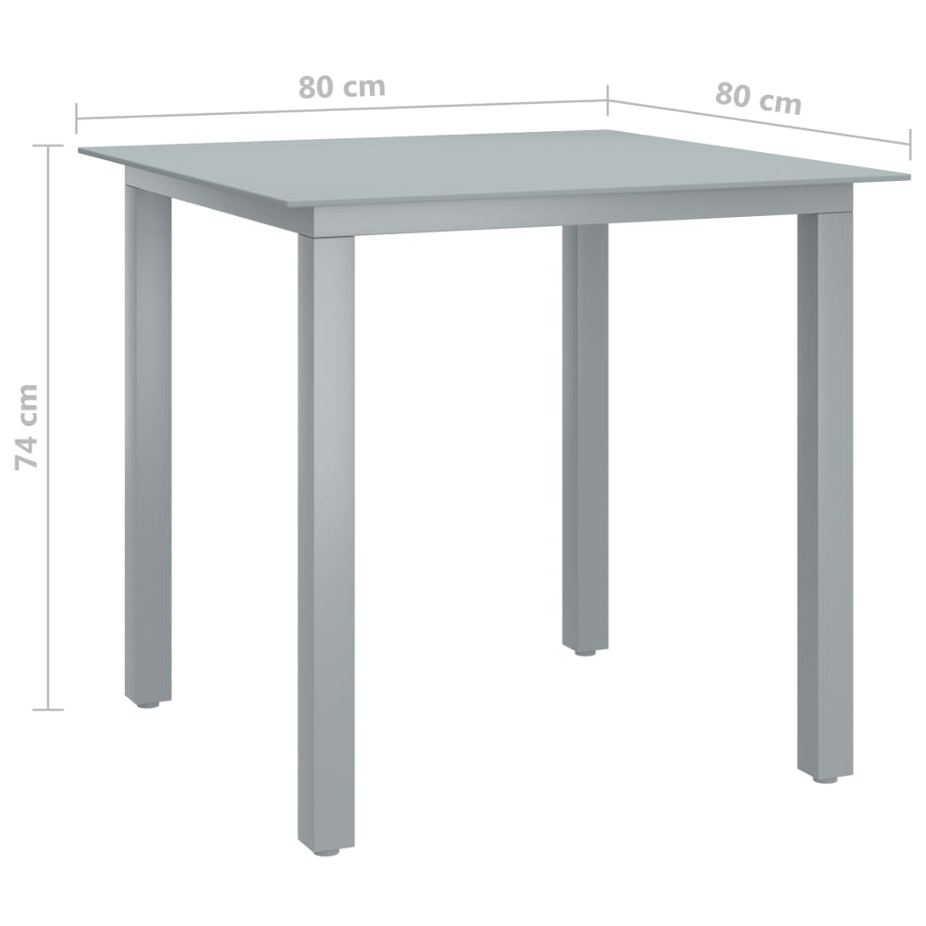 5-Delige Tuinset Aluminium Kleurig En Zwart