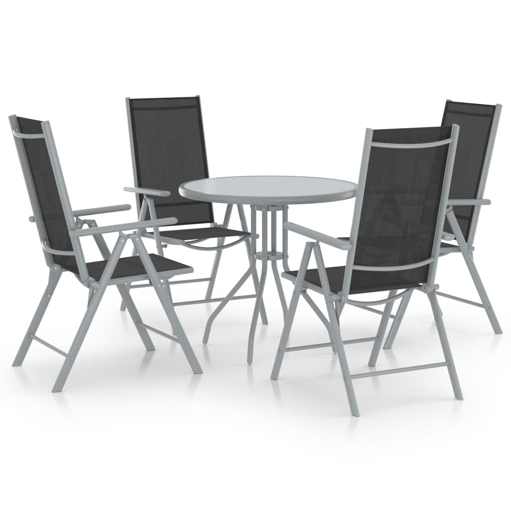 5-Delige Tuinset Aluminium En Textileen Kleurig