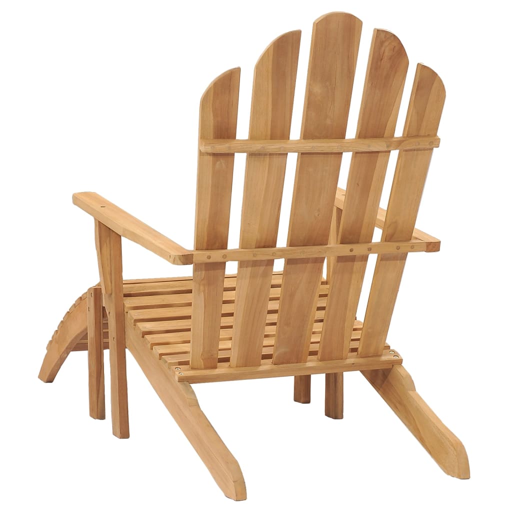 Stoelen Adirondack Met Voetensteunen Massief Teakhout