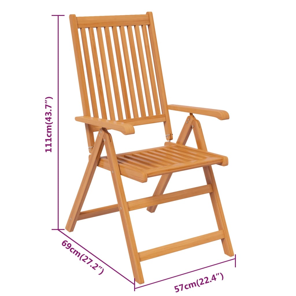 9-Delige Tuinset Massief Acaciahout 160-240 Cm