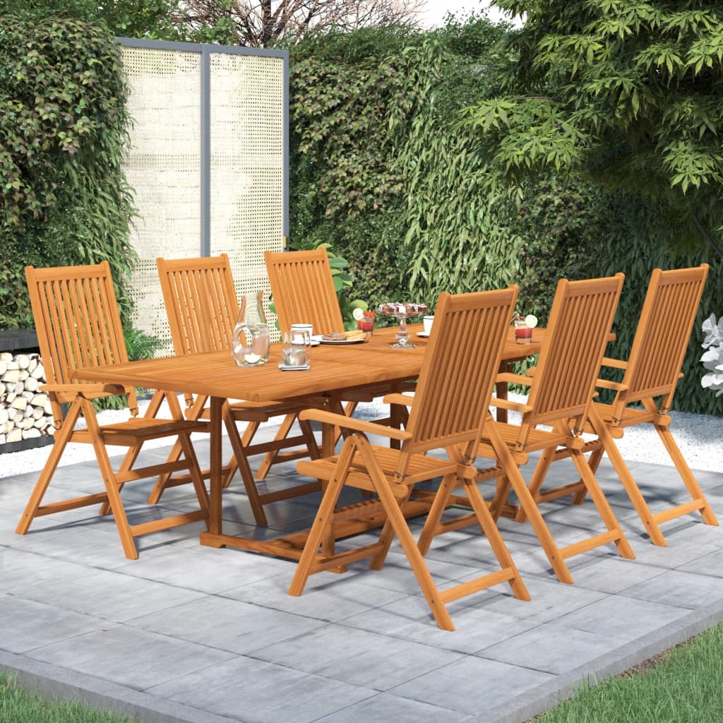 9-Delige Tuinset Massief Acaciahout 160-240 Cm