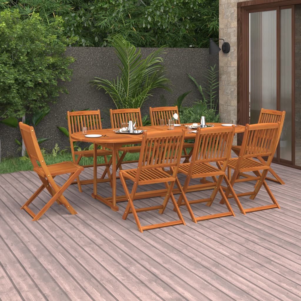 11-Delige Tuinset 220X90X75 Cm Massief Acaciahout