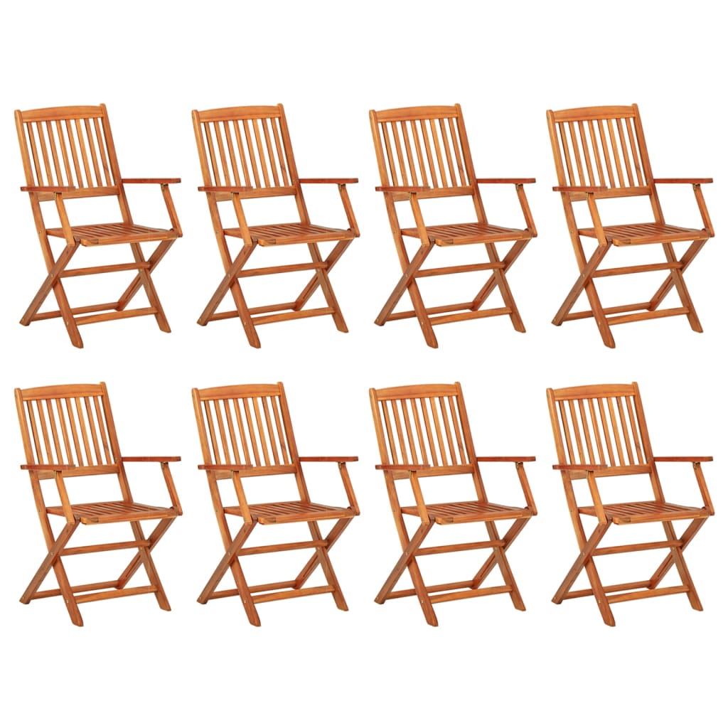 9-Delige Tuinset 220X90X75 Cm Massief Acaciahout