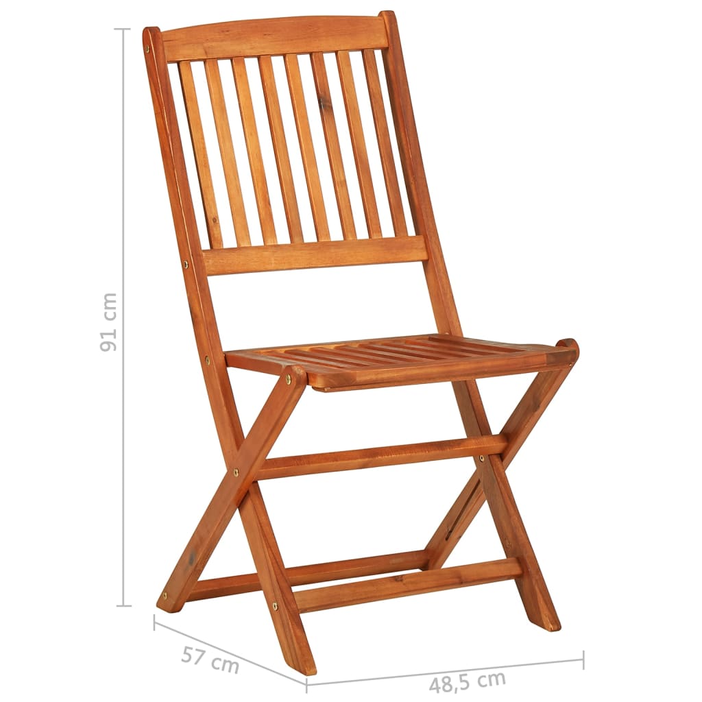 11-Delige Tuinset 220X90X75 Cm Massief Acaciahout