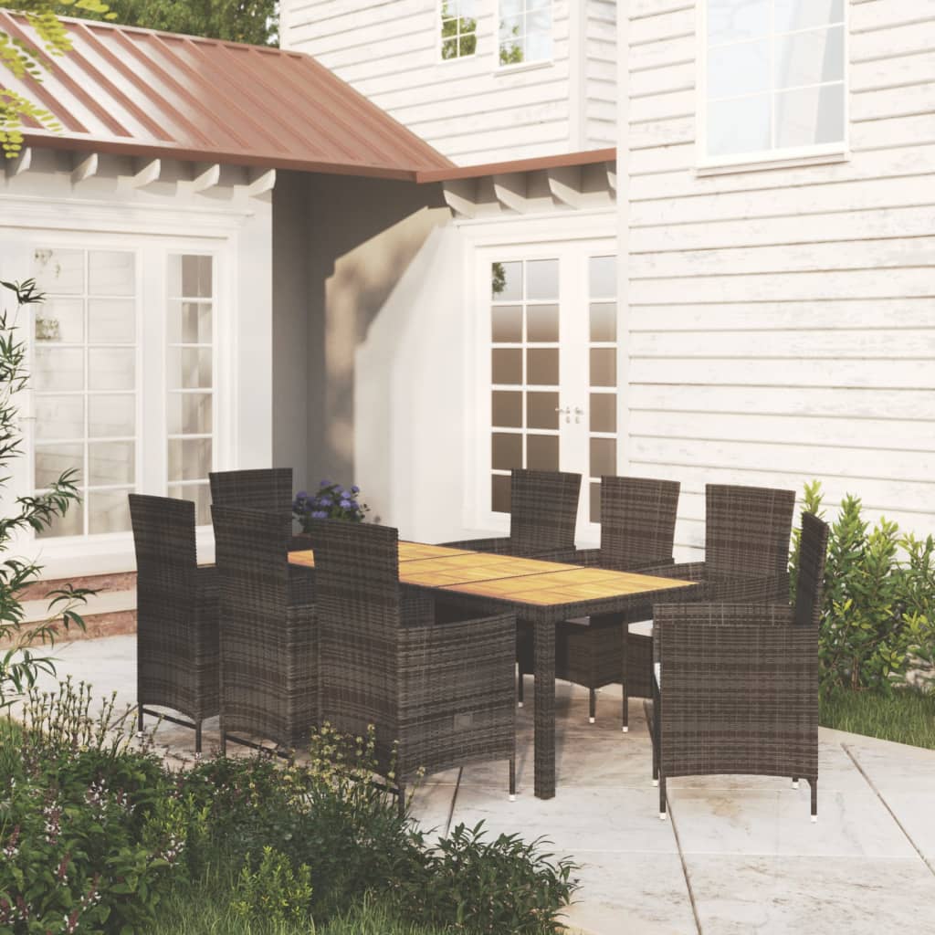 7-Delige Tuinset Met Kussens Poly Rattan