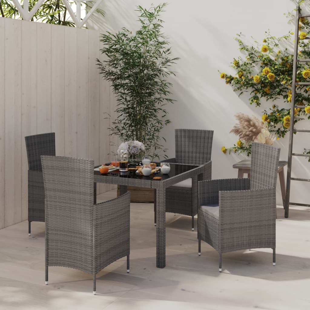 7-Delige Tuinset Met Kussens Poly Rattan
