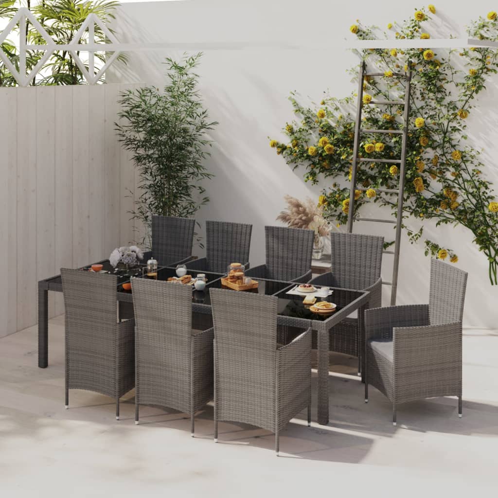 7-Delige Tuinset Met Kussens Poly Rattan