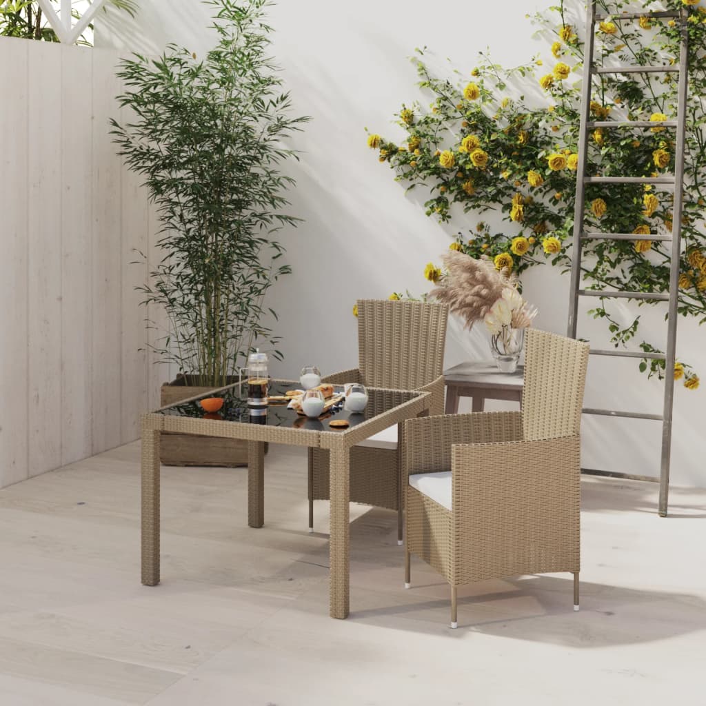 7-Delige Tuinset Met Kussens Poly Rattan