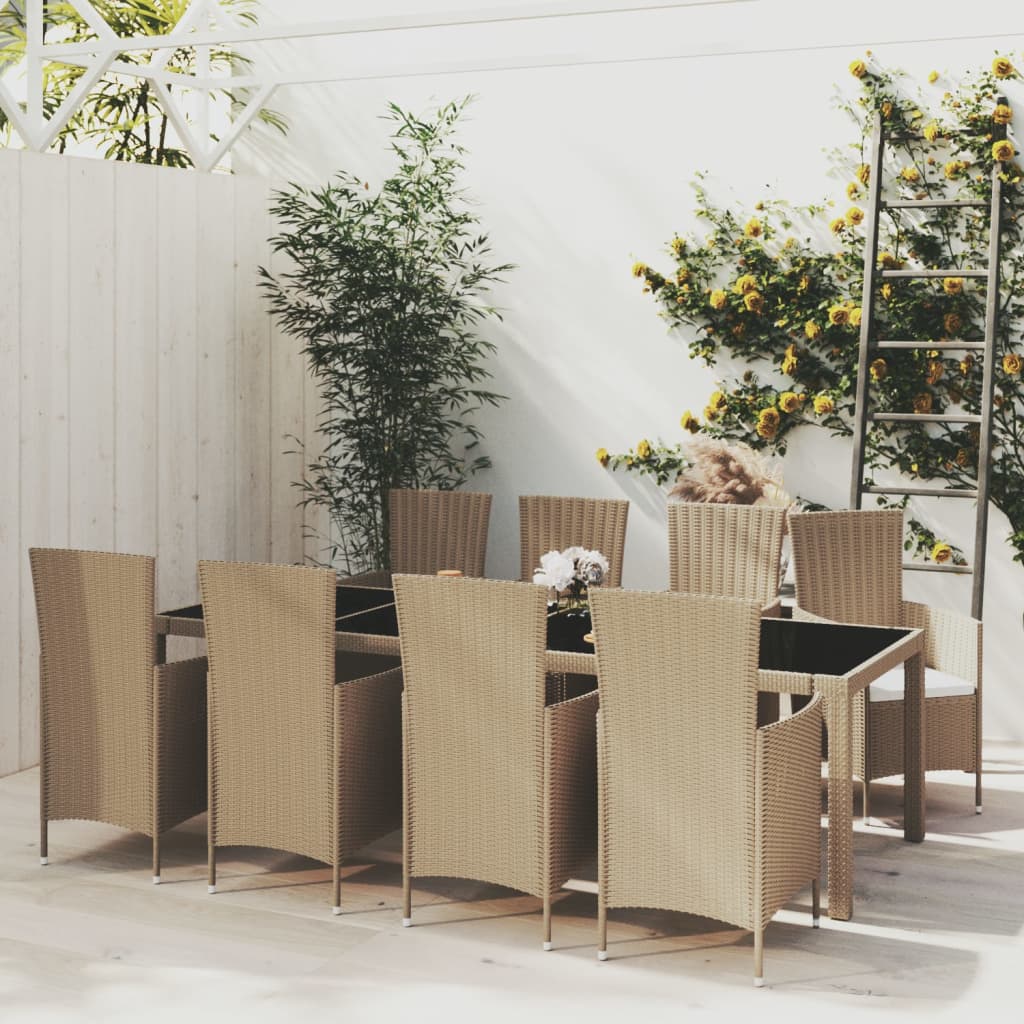 7-Delige Tuinset Met Kussens Poly Rattan