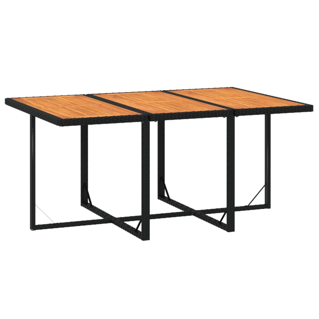 7-Delige Tuinset Met Kussens Poly Rattan Zwart En Crèmewit
