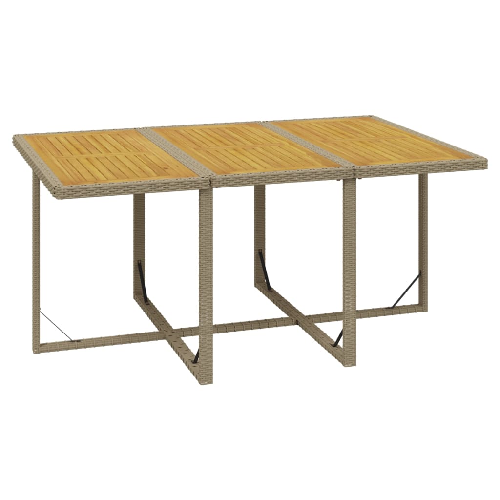 1 Tuinset Met Kussens Poly Rattan Beige En Crèmewit