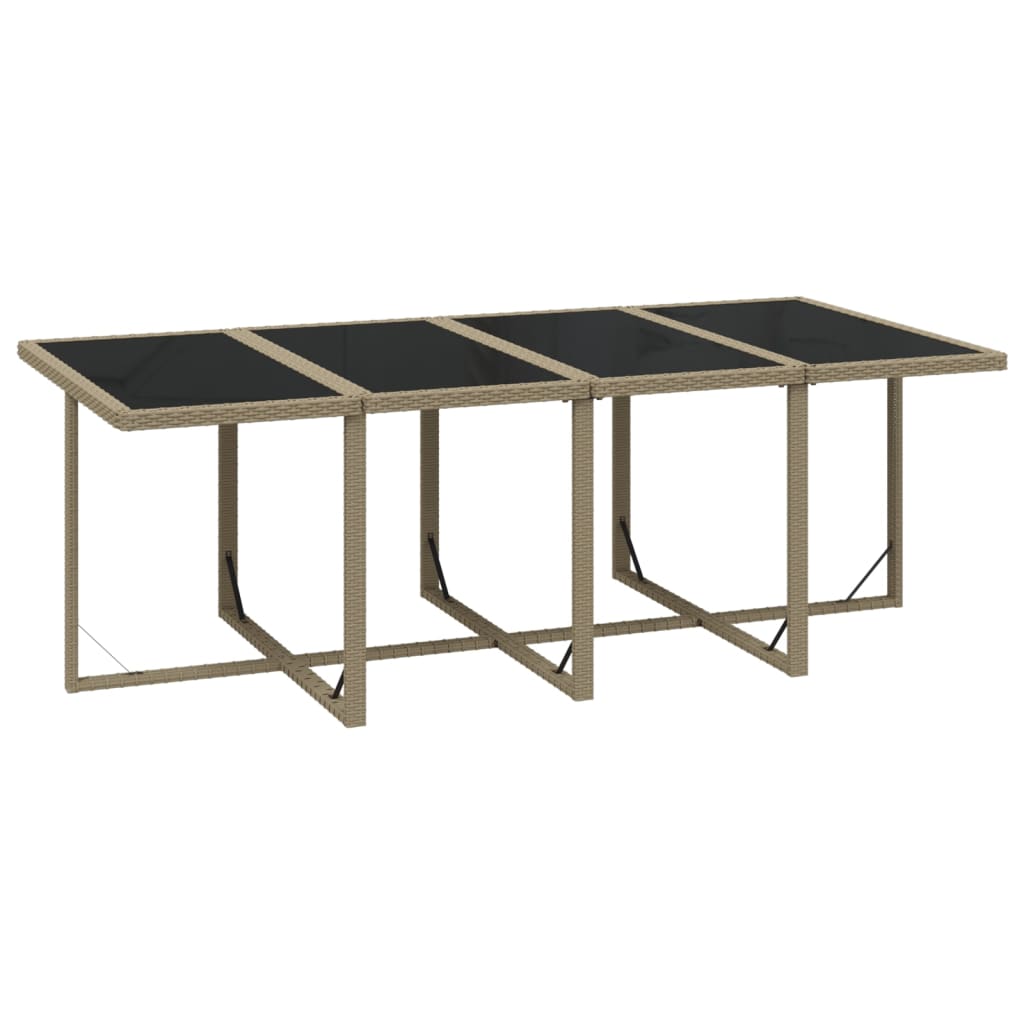 9-Delige Tuinset Met Kussens Poly Rattan Beige En Crèmewit