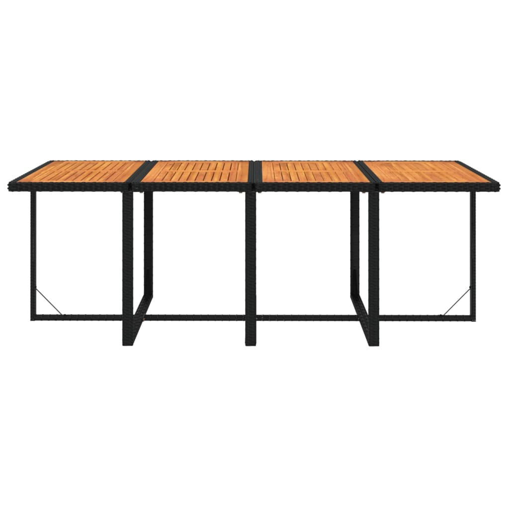 9-Delige Tuinset Met Kussens Poly Rattan Zwart En Crèmewit