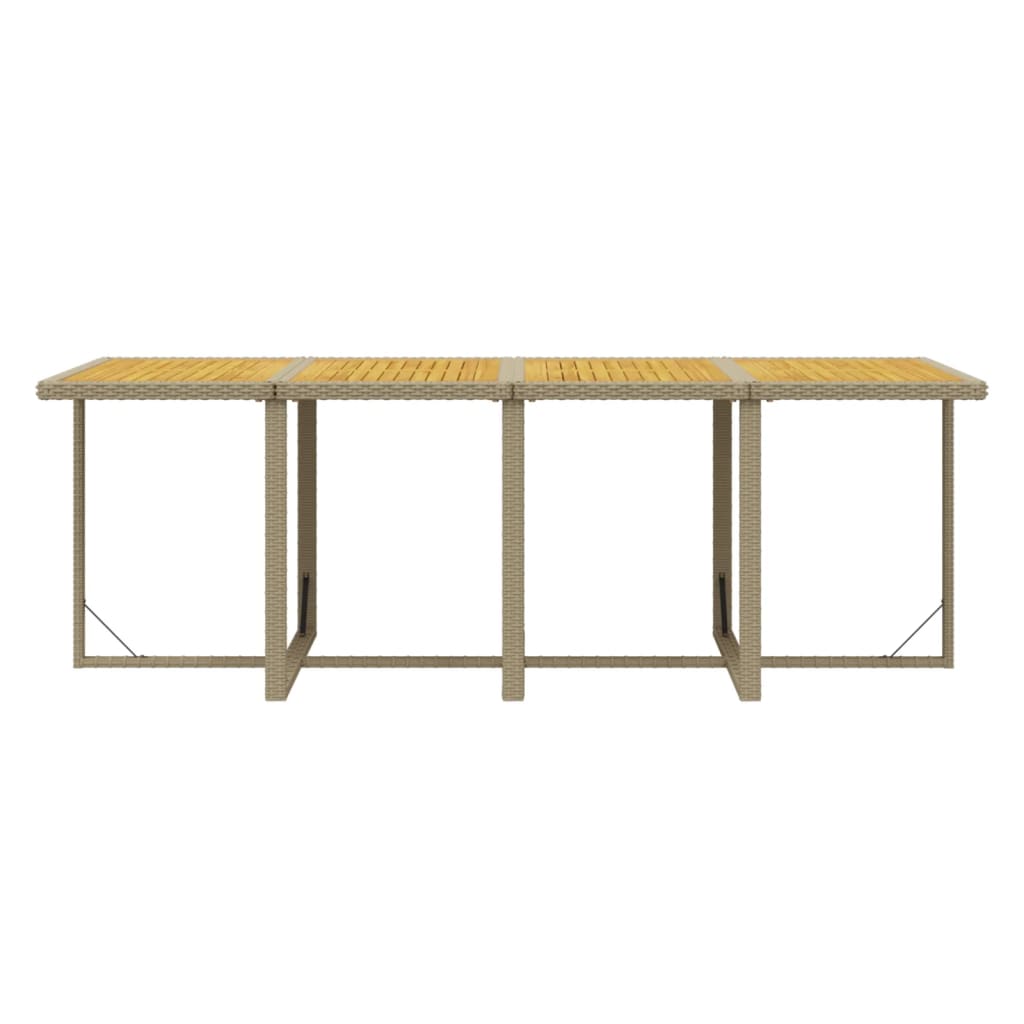 9-Delige Tuinset Met Kussens Poly Rattan Beige En Crèmewit