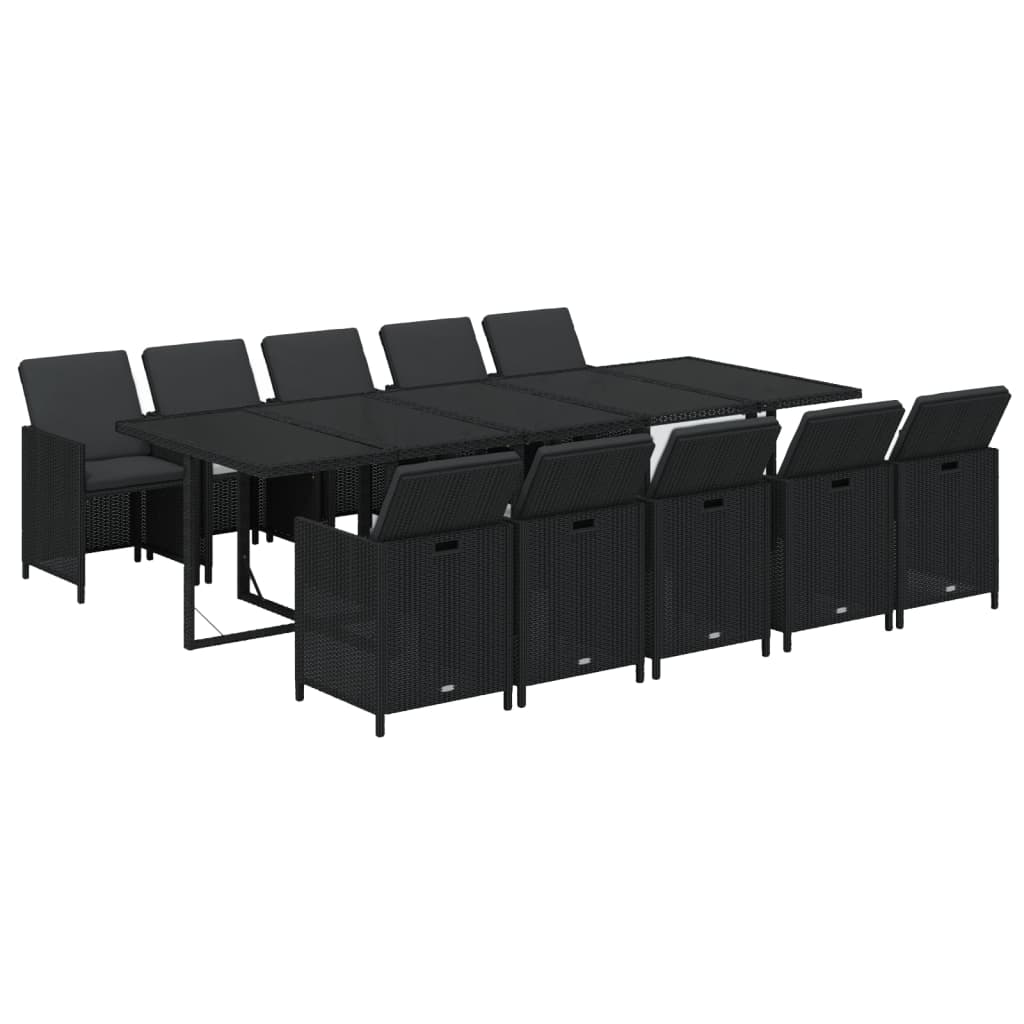 1 Tuinset Met Kussens Poly Rattan