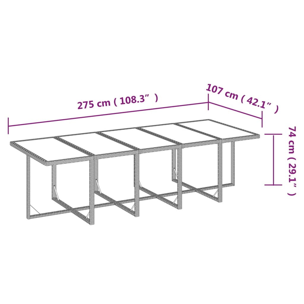 1 Tuinset Met Kussens Poly Rattan