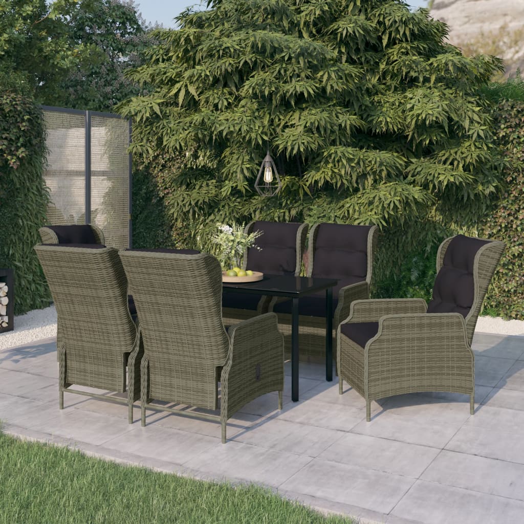 5-Delige Tuinset Poly Rattan